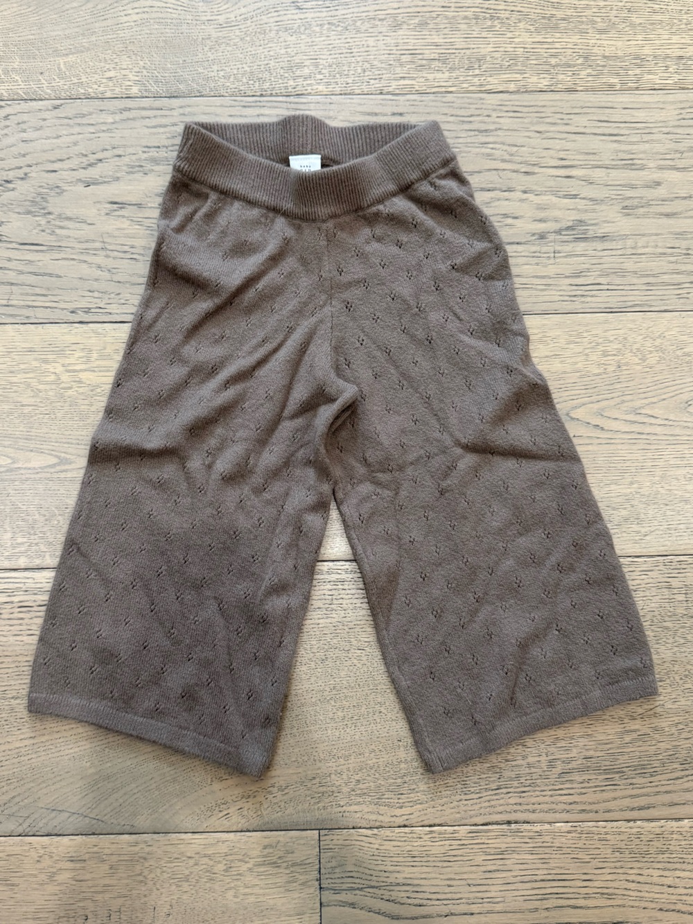 Baby Gap Brown Pointelle Knit Wide Leg Pants – 2Y